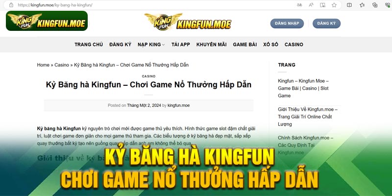 Kỷ Băng hà Kingfun – Chơi Game Nổ Thưởng Hấp Dẫn