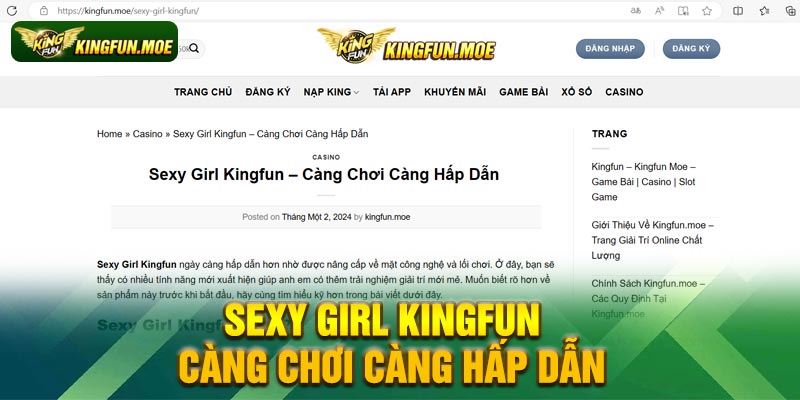 Sexy Girl Kingfun – Càng Chơi Càng Hấp Dẫn